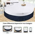 thumbnail image 4 of SGI Bedding Round Bed Skirt |Wrap Around Microfiber Bed Skirt | Fade Resistant, Wrinkle Free, Anti-static, Decorative, Extra Storage Space, Clutter-Free | 99" Diameter / 14" Drop, Navy Blue, 4 of 8