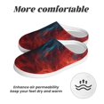 thumbnail image 6 of Lsque Red And Blue Fire Pattern Womens Comfort Cotton on Scuff With Memory Foam and Anti-skid Sole Slipper-35/36, 6 of 7