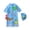 Blue, variant on Grblisyd Boys Swimsuit One Piece Cute Cartoon Print Rash Guard Suits Short Sleeve Swimwear Kids Dinosaur Bathing Suit with Hat