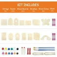 thumbnail image 3 of Manualidades para niños de edades – Paquete de 4 campanillas de viento para casa de pájaros – Construir y pintar casas de pájaros, kits de arte de madera, cesta de Pascua, regalos para niñas, 3 of 5