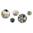 thumbnail image 2 of Designart "Abstracted Scenic Views in Green I" Abstract Landscape Metal Wall Art Set of 5 Piece, 2 of 5