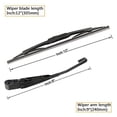 thumbnail image 3 of 2 Set Car Accessories: 1 Set Rear Windshield Wiper Arm Set & 1 Set Rear Window Wiper Blade Windshield Wipers Arm,1 * Rear Wiper Arm 1 * Rear Wiper blade 1 * Wiper Arm 1 * Wiper blade,Black, 3 of 5