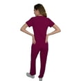 thumbnail image 5 of Green Town Scrubs for Women Scrub Set - V-Neck Top and Straight Leg Pant, 5 Pockets, Easy Care, Solids and Prints Uniforms, 5 of 7