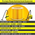 thumbnail image 2 of Juego de 3 filtros para aspiradora profesional Kärcher, filtro Hepa, accesorio de repuesto para aspiradora de obra, agua, polvo y cenizas, Karcher SE 4002, Wd2, Wd3 Pre repuestos, 2 of 5