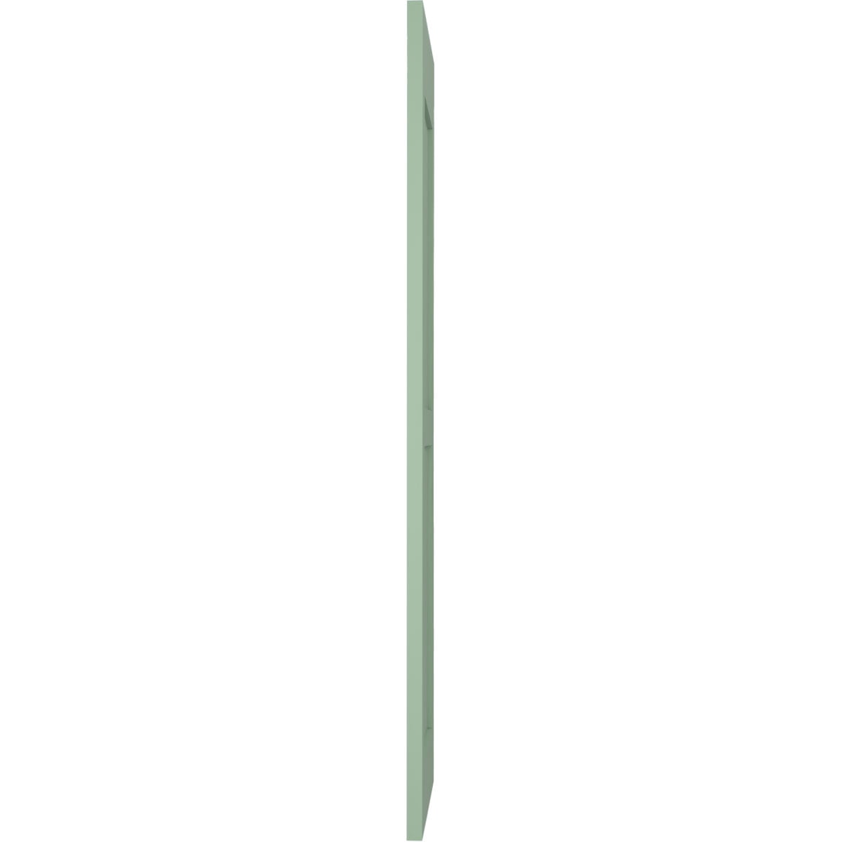 18"W x 36"H Americraft Two Equal Flat Panel Exterior Real Wood Shutters (Per Pair), Track Green