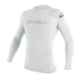 thumbnail image 1 of O'Neill Wetsuits UV Sun Protection Mens Basic Skins Long Sleeve Crew Sun Shirt Rash Guard, White, Large, 1 of 8