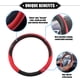thumbnail image 3 of Car Steering Wheel Cover, 14.17" Interior Steering Wheel Handle Protective Cover Universal for Car Truck SUV Automotive Faux Leather Red, 3 of 7