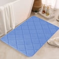 thumbnail image 6 of 16x24in Microfiber Bath Mat Non-Slip Machine Washable Absorbent Bathroom Rug Kitchen Floor Mat Living Room Bedroom Shower Tub Water Absorbing Soft Carpet Ultra-Thin(Blue), 6 of 7