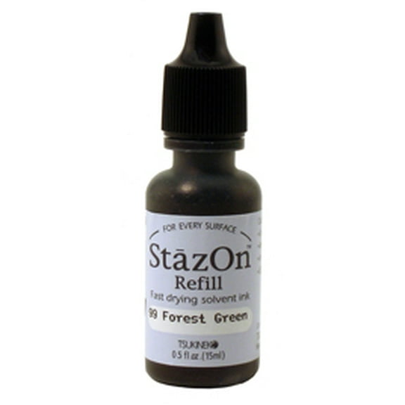 StazOn Solvent Ink Refill .5oz-Forest Green