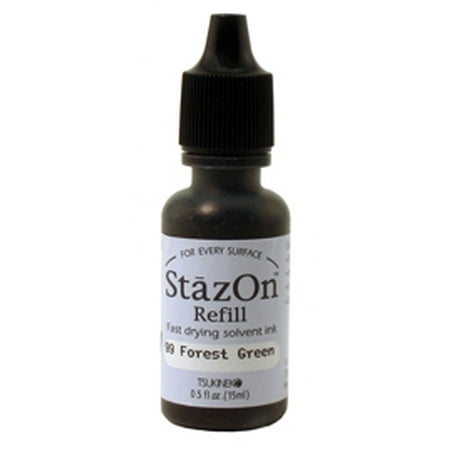 StazOn Solvent Ink Refill .5oz-Forest Green