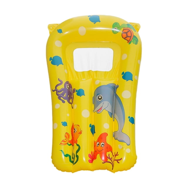 Almencla Planche de Surf Gonflable pour Enfants Planche de Surf Portable pour Plage Extérieur Enfants Jaune