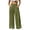 Army Green-1, variant on Womens Cotton Pants High Waist Wide Leg Dress Pants Business Casual Office Trousers Summer Boho Travel Workwear