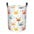 thumbnail image 1 of Fotbe Colorful Crabs Cesto de Ropa con Asas, Cesto Impermeable de Gran Capacidad, Bolsa de Lavado para Dormitorio, Cesto de Ropa con Ruedas y Asas-Small, 1 of 6