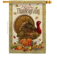thumbnail image 2 of Breeze Decor 13049 Thanksgiving Thanksgiving Turkey 2-Sided Vertical Impression House Flag - 28 x 40 in., 2 of 2