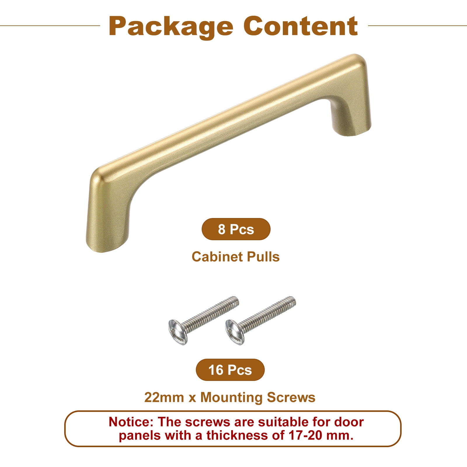 Unique Bargains Stylish Aluminum Alloy Cabinet Pulls for Furniture Applications Gold
