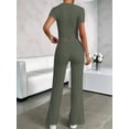 Ensemble 2 Pièces Femme - Crop Top Manches Courtes + Pantalon - Taille M - Neuf Avec étiquettes