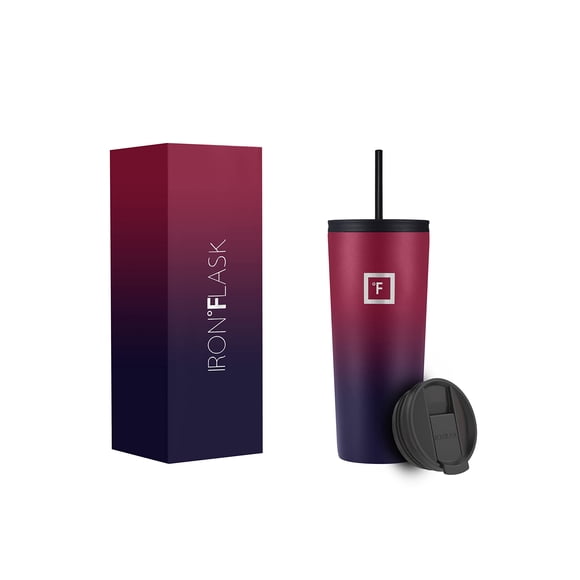 Vaso IRON °FLASK Classic 2.0 710 ml con 2 tapas de acero inoxidable