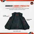 thumbnail image 5 of Daniel Smart Men's leather vest Cowhide Motorcycle Leather Vest with Plain sides Design, 5 of 7