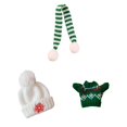thumbnail image 1 of 3 piezas lindas muñecas suéter y sombrero bufanda accesorios de disfraz para muñecas de 17 cm, muñecos de niño regalos para niños Verde, 1 of 8