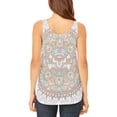 thumbnail image 2 of Trippy Owl Mandala Vintage Juniors Flowy Side Slit Tank Top Multi X-LG, 2 of 2