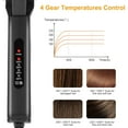 thumbnail image 4 of Electric Hair Straightener, NewHome Heated Hair Straightening Anti-Static Flat Iron, 4-Grade Temperature Adjustment, Wet Dry Use Electric Hair Straightener, Black, 4 of 8