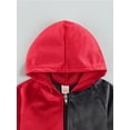 thumbnail image 5 of Qiylii Girls Color Block Clothes Set Long Sleeve Hooded Sweatshirt+Trousers, 5 of 8