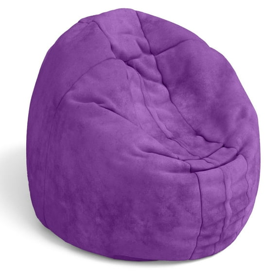 CC Home Furnishings Kids Junior Cocoon Microsuede Bean Bag Chair - 48" - Purple