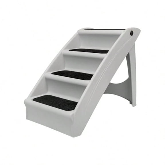 CozyUp Folding Dog Stairs Portable Indoor/Outdoor Pet Steps for Bed Couch and Car Grey 20 Inch