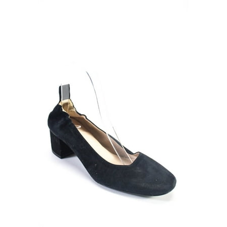 

Everlane Womens Suede Block Heel The Day Heel Pumps Black 6