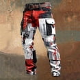thumbnail image 5 of CONZONE Mens Baggy Cargo Pants Casual Graphic Elastic Waist Cargo Pants for Men Lightweight Relaxed Fit Streetwear Workout Trousers With Pockets, 5 of 5