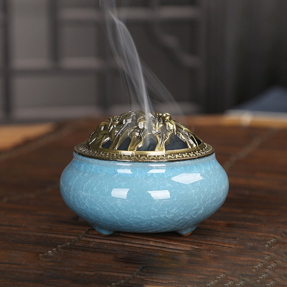 Vintage Ceramic Incense Burner Holder Meditation Buddhist Zen