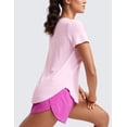 thumbnail image 4 of CRZ YOGA Cloudweight Workout Tops for Women Lightweight Athletic Short Sleeve Shirts Gym Running Side Slit T-Shirts, 4 of 5