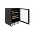 thumbnail image 4 of ZLINE 24" Monument Autograph Edition Dual Zone 44-Bottle Wine Cooler in Stainless Steel with Champagne Bronze Accents (RWV-UD-24-CB), 4 of 5