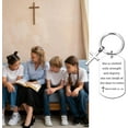 thumbnail image 2 of Inspirational Scripture Metal Key Chains with Cross Pendant - Bible Verse Keychain Religious Gift for Christian, 2 of 14