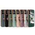 thumbnail image 2 of for iPhone 16 Plus Case, Built-in 360° Rotation Ring Holder Kickstand, Luxury Shiny Plating Edge Shockproof Electroplated Slim Protective Phone Cover for iPhone 16 Plus, Lightpurple, 2 of 6