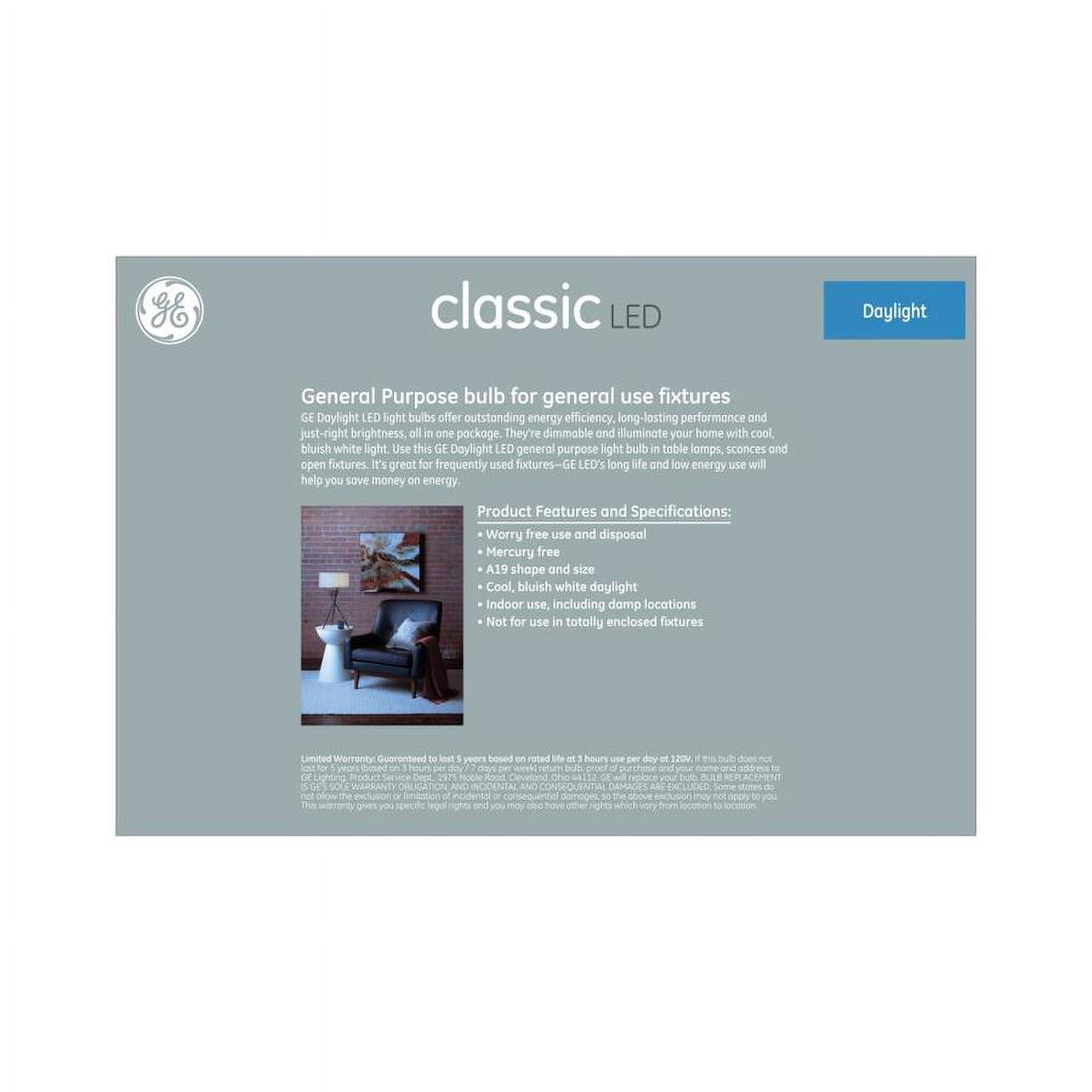 GE Classic 40-Watt /5 Watts (450 lumens) EQ Daylight Dimmable Light Bulbs (8-Pack)