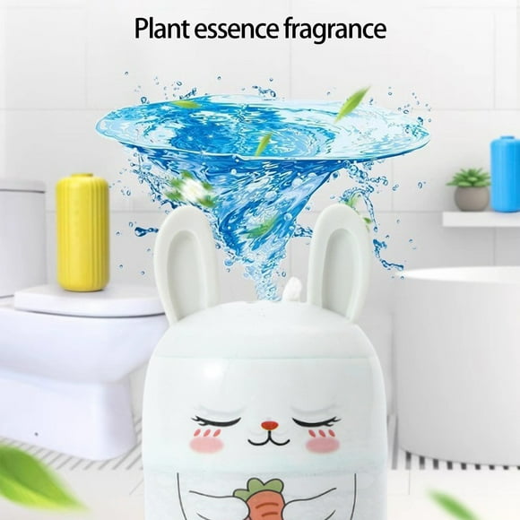 Hohaski Toilet Cleaning with A Box Bunny Toilet Cleaning Potty Self Activating Powder for Foaming Toilet Bowl Cleaner