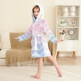 thumbnail image 4 of FORMRS Kids Bathrobe Unisex Hooded Robe Toddler Pajamas Sleepwear, Size 4-6T, Light Blue Gradient, 4 of 7