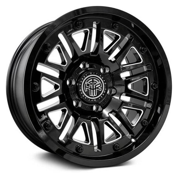 Thret Offroad Storm 701 17x9 -12 Gloss Black Milled Wheel 5x127 5x5 (QTY 1)