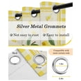 thumbnail image 5 of Yellow Lemons Blackout Curtains for Bedroom - 84 Inch Long Light Blocking 2 Panels Set, Summer Botanical Checkered Farmhouse Thermal Insulated Living Room Drapes Grommet Window Curtains 52"x84", 5 of 8