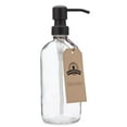 thumbnail image 3 of Clear Glass Pint Jar Soap and Lotion Dispenser with Metal Pump (Black), 3 of 5