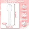 thumbnail image 3 of QIDESHIP 100Pcs Clear Plastic Mini Spoons for Desserts, 100Pcs Plastic Spoons for Desserts Disposable 3 Inch Tasting Spoons for Jelly Yogurt Ice Cake And, 3 of 9