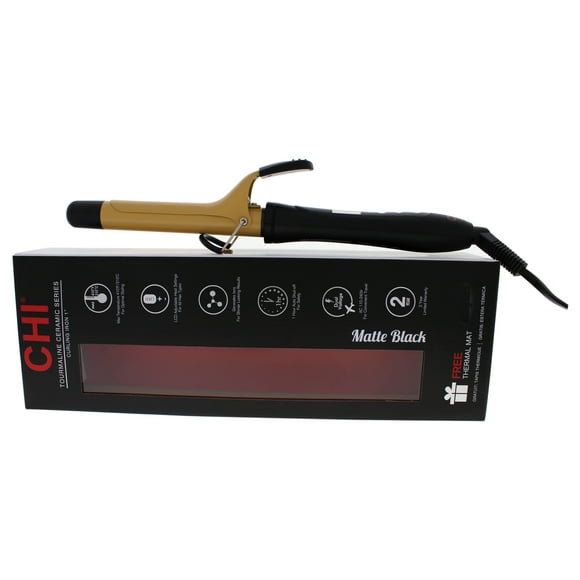 Tourmaline Ceramic Curling Iron - Matte Black by CHI for Unisex - 1 Inch Curling Iron