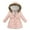Light Pink, variant on Puffer Jacket for Toddler Girls Cute Graphic Print Warm Hooded Coat for Winter Toddler Baby Kids Girls Winter Thick Warm Hooded Windproof Coat Outwear Girls Winter Jacket Quilted Coats