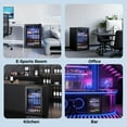 thumbnail image 4 of Simzlife 100 Can Beverage Refrigerator and Cooler with Glass Door for Home, 18.8 in D, 25 in H, Black, 4 of 11