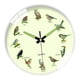 thumbnail image 2 of Reloj de pared fluorescente de 30 cm con motivo de pájaro, silencioso (sin tictac), ideal para el salón. Moderno. Blanco, 2 of 9