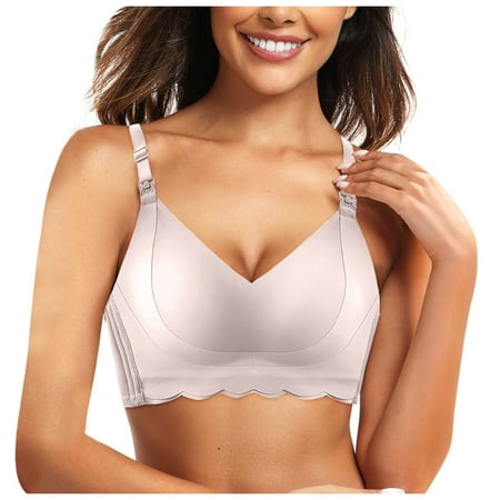 Icvfdpl Women Solid Comfort Convenient Maternity Bra Lift To Sagging Nursing Bra Soft 40