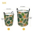 thumbnail image 5 of Bingfone Pineapples Palm Leaves Wooden Background Waterproof Foldable Laundry Hamper Bucket With Handles For Storage Bin,Clothes Hamper (Medium), 5 of 8