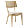 thumbnail image 3 of Side Dining Chair, Set of 2, Beige, Wood, Cottage Kitchen Cafe Bistro Hospitality Restaurant, Modern Contemporary HB36344, 3 of 11