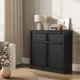 thumbnail image 4 of Juiluna Sideboard Buffet Cabinet with 2 Drawers, 31.5 in Large Coffee Cabinet with Storage, Modern Storage Buffet Table for Kitchen Dining Room, Living Room, Black, 4 of 7